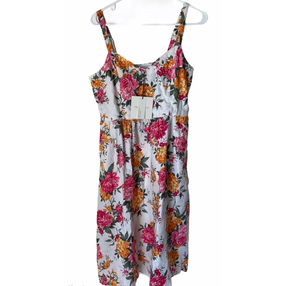 Cynthia Rowley fit flare floral print midi dress